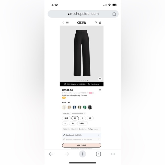 Cider Solid Stitch Straight Leg Trousers - Picture 12 of 12